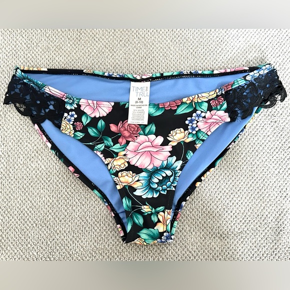 Time and Tru Black and Pink Ruffle Bikini - Picture 7 of 8